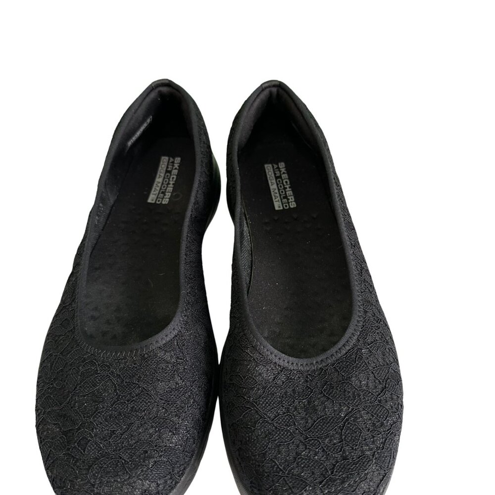 Skechers Black Ballet Flats Memory Foam Comfort Shoes